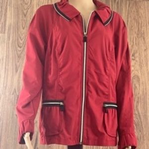 Zenergy by Chicos Red Zip-Up Jacket